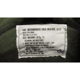 Vietnam Era US NAVY USN A2 Deck Uniform Cold Weather Hat Cap Medium 1972 NOS