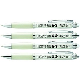 LINDSEY'S Pen Hands Off!!, 4X Printed PENS for Lindsey, Any Name Printed
