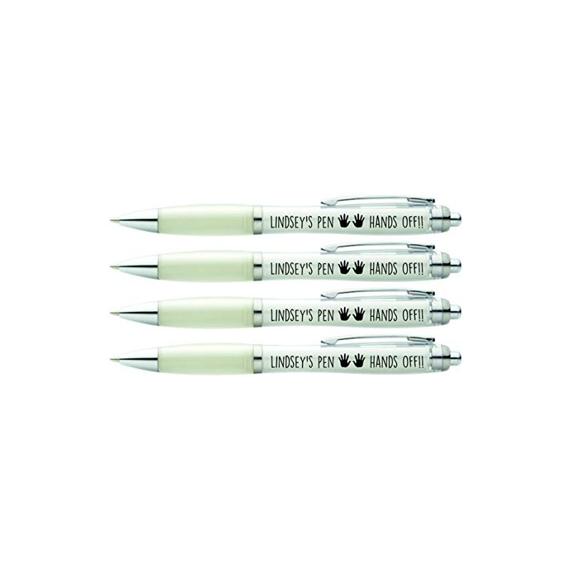 LINDSEY'S Pen Hands Off!!, 4X Printed PENS for Lindsey, Any