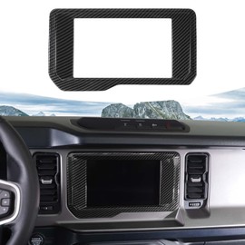 RAZPOY Navigation Panel Frame Cover for Bronco Accessories, Center Console Dashboard GPS Navigation Screen Panel Trim Compatible with 2021 2022 Ford Bronco, ABS Carbon Fiber