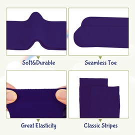 Durio Kids Soccer Socks Soft Cotton Toddler Soccer Socks for Girls Boys Kids Baseball Socks Youth Baseball Socks 3Pack Purple 4-6 Years