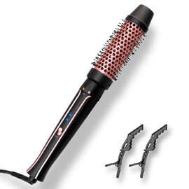 Asani Thermal Brush - Heated Round Brush with Detachable Brush Head for Medium Curls, Loose Waves, and Volume - Travel-Friendly Dual Voltage (120-240V) - Straightening Brush for All Hair Types