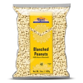 Rani Peanuts Skinless (Blanched, Uncooked) 14oz (400g) ~ All Natural | Vegan | Gluten Friendly | Kosher | Fresh Product of USA ~ Spanish Grade Groundnuts