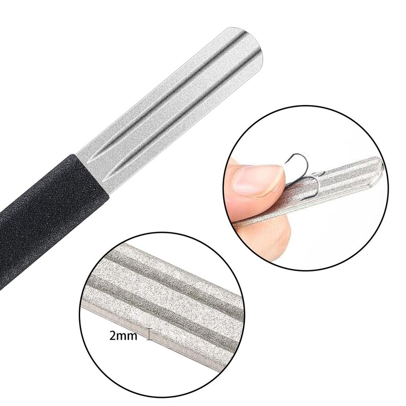 CVDYWDJIE 2 Pieces Mini Sharpening Stones, 2 Pieces Carabiner, Fishing