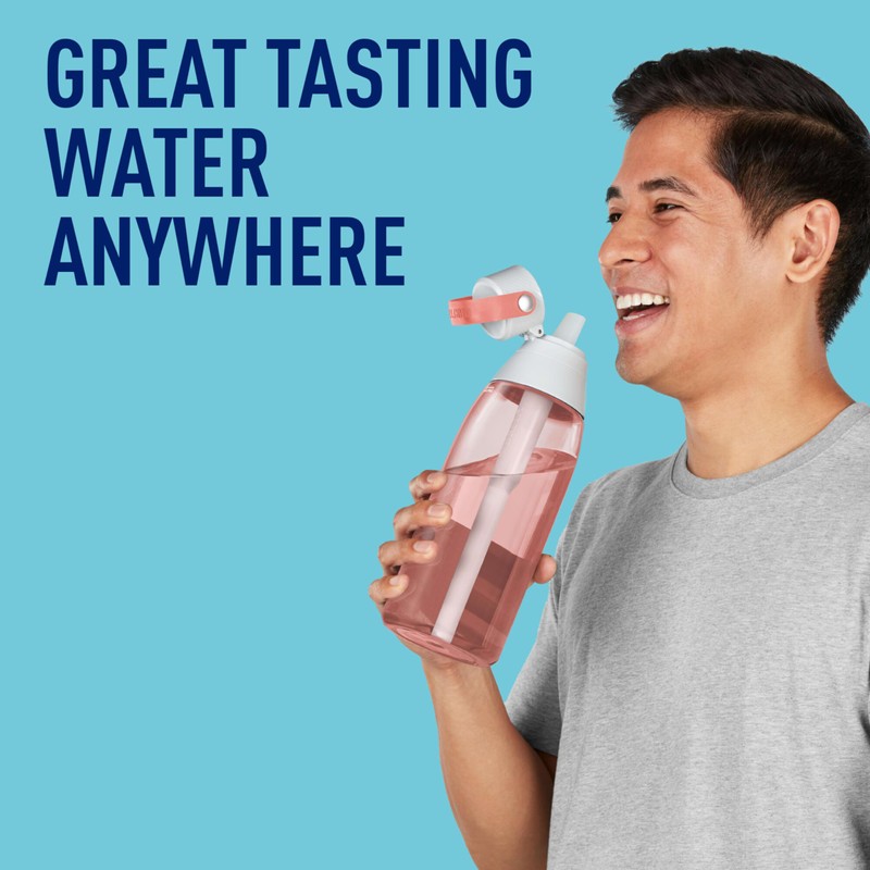 Brita Hard-Sided Plastic Premium Filtering Water Bottle, BPA-Free, Reusable, Replaces