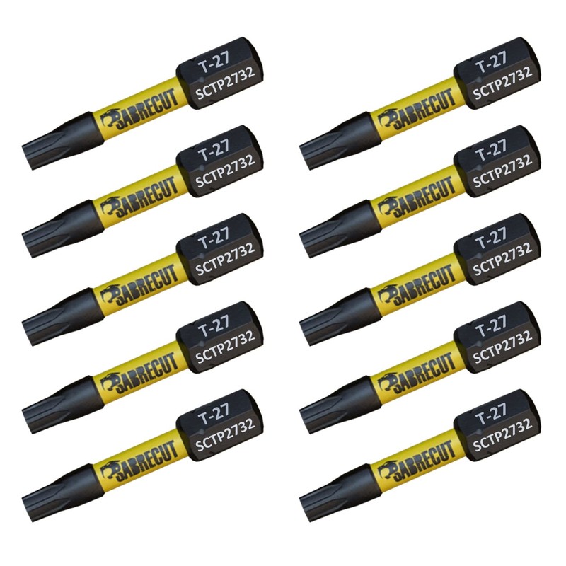 10 x SabreCut SCTP2732_10 32mm T27 TX27 Torx Tamper Proof