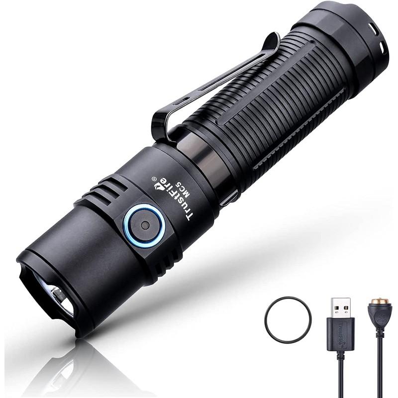 TrustFire EDC Flashlight, Powerful, Compact LED, Lightweight, Magnetic Charging, Military