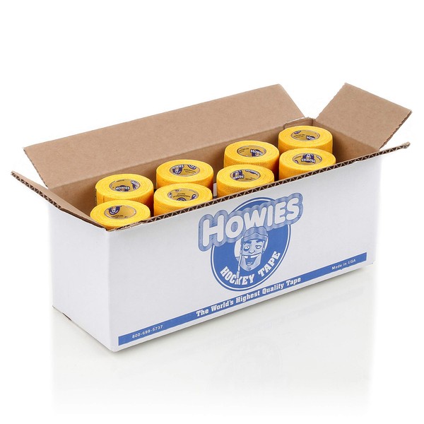Howies Hockey Tape - Yellow Stretchy Grip Hockey Tape (12 Pack) Coband Cohesive Wrap