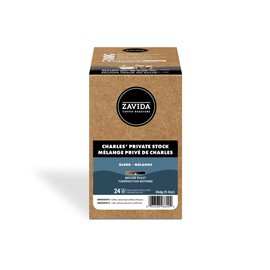Zavida Charles Private Stock Single Serve Coffee Capsule, Compatible with Keurig K-Cup Brewers, 24-Count