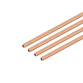 TA-VIGOR 4Pcs Copper Round Tube, 2mm OD 0.2mm Wall Thickness 300mm Long Straight Pipe Tubing for Hobbies, Crafts, Building Models, Building Decorations, Frames, Industrial, Gardening Products