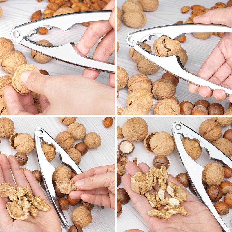Welsberg Nutcracker Nutcracker Walnut Opener, Metal Walnut Cracker with Ergonomic