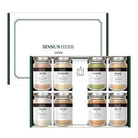 fresh herbs Seasoning gift set of 8 fresh herbs, shrimp, shiitake kelp, pollack, garlic, anchovy, mussel, seaweed / 신선약초 8종 조미료 선물세트 새우표고다시마황태마늘멸치홍합함초