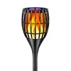 Solar Torch Lights with Flickering Flame Warm Yellow Waterproof Solar