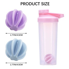 Pudsirn 7 Pcs Milkshake Protein Shaker Balls Plastic Mixing Ball Bottle Mixer Colorful Whisk Balls for Protein Shaker Bottle (4.5cm)