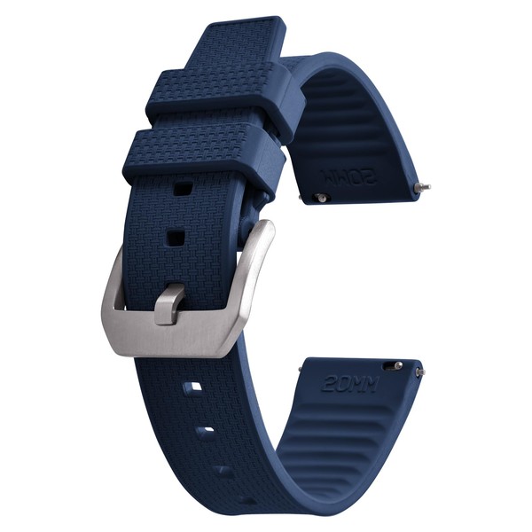 JWNSPA 20MM 22MM Fluorine FKM Rubber Watch Strap - Quick