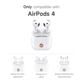 SURITCH for AirPods 4 Case (2024), Magnetic Lock Bumper Cases Compatible with Airpods 4th Generation, Rugged Protective Cover with Stylish Hanging Lanyard Cases for Women Men, Pink