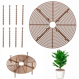 LIKENNY Flowerpot Cover, Flowerpot Grid, Round Shape, Diameter 11.8 inches (30 cm), Hollow Flowerpot Soil Grid Cover, Soil Protector Protection, Freely Cutable, Fall Prevention, Digging Stopper, Pot