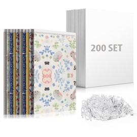 Fabric Organizer Boards for Neat and Easy Storage,Set of 200 Comic Book Boards for Fabric Storage,Magazine,and Books,7.5 * 10.5 Inch Magazine Boards and Fabric Board with Plastic Alligator Clips