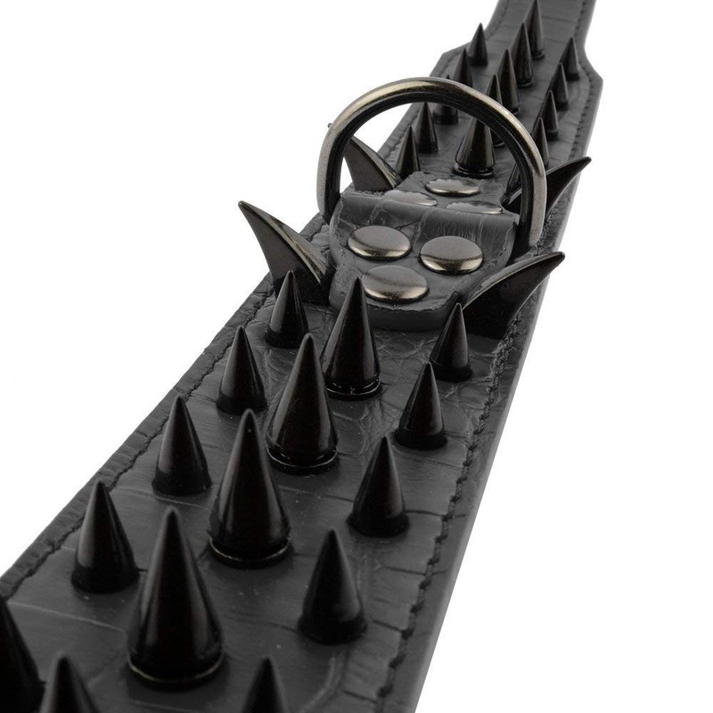 Pimaodog Sharp Spiked Studded Dog Collar 2 Inch Width Stylish