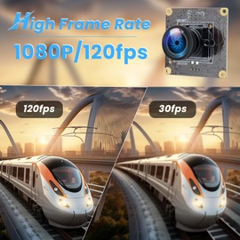 120fps USB Camera Module 12MP High Speed Golf Swing USB Camera 4K USB Camera 110 Degree Distortion Free Industrial Lens Security Camera Plug and Play for Windows Mac OS Jetson Nano