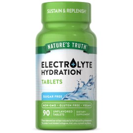 Natures Truth Tabletas De Electrolitos  Sin Azúcar  90 Unidades  Suplemento De Hidratación Vegano, Sin Ogm Y Sin Gluten  Con Minerales                