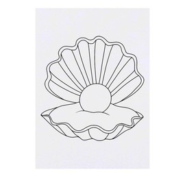 'Pearl in Shell' Temporary Tattoo - Water Resistant, Skin-Safe, Non-Toxic Transfer (TO00085005)