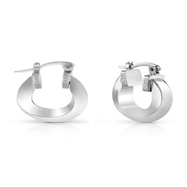 Guess 32021225 Women's Creole Earrings Stainless Steel, Non-precious metals, No gemstone.
