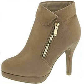TOP Moda George-40 Ankle Wrap Boots,Taupe,9