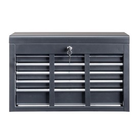 Black Tool Chest Heavy Duty Tool Box with Cabinet for Garage and Workshop,Cabinet Storage Tool Box Toolbox for Workshop Mechanics Garage 23.8" L x 10.8" W x 15.2" H
