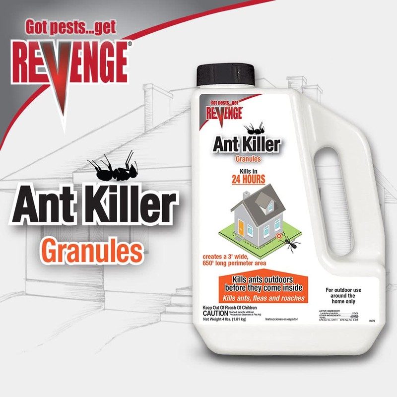 Revenge Ant Killer Granules, 4 lbs. Ready-to-Use Fast Acting Perimeter