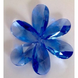 Asfour 6- 38mm Asfour Medium Sapphire Teardrop Chandelier Crystal Prisms Wholesale CCI