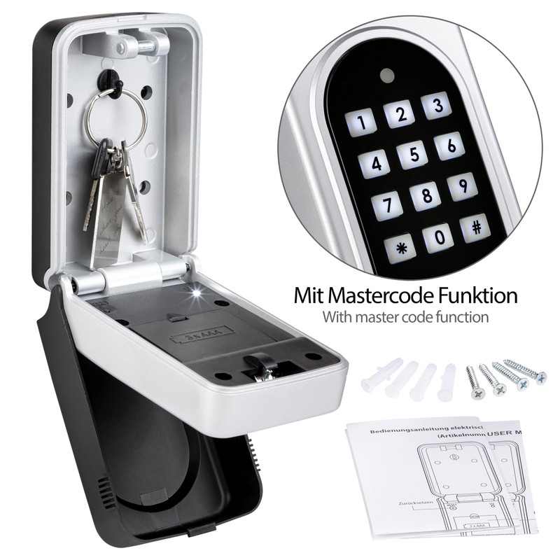 ONVAYA® Electronic Key Cabinet, Key Safe with Individually Adjustable Combination