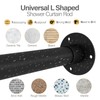 Diamond Shaped Corner Shower Curtain Rod, [Both Sides: 22"-34.8", Middle: