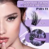 Kit de Extensiones de Pestañas Negras Curvatura D para Aplicación