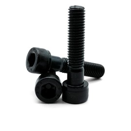Hippo Hardware M10 (10mm X 40mm) Black Socket Cap Screws Self Colour 12.9 High Tensile Allen Bolt (Pack of 3)