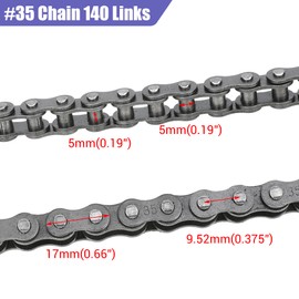 CILOYU 35 Roller Chain 140 Links Mini Bike Rear Sprocket 40T Compatible with Coleman CT100U CC100X Baja DB30 Monster Moto MBX10 MBX11 80cc 97cc 100cc Mini Bike Go Kart Powersports Parts Assembly