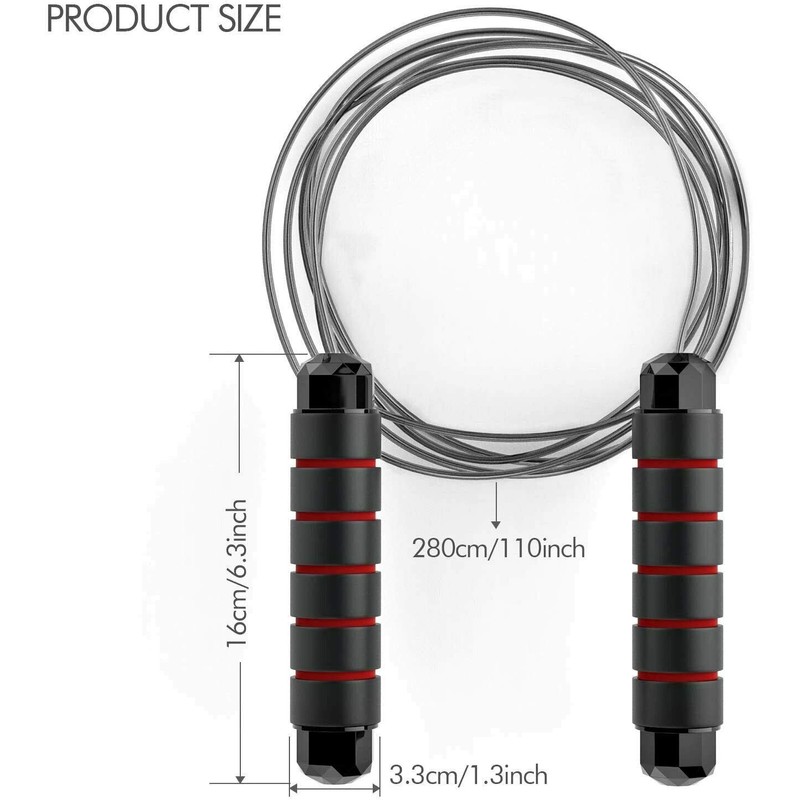 Skipping Rope with Ball Bearings Rapid Speed Jump Rope Cable