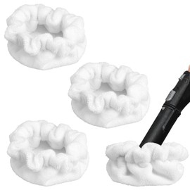 3 Pack Small Triangle Bonnets Compatible with Dupray Neat Steam Cleaner Accessories, Reusable Washable Steam Cleaner Mop Pads Double-Layer Microfiber Cloths Cover for Deep Cleaning Floors (White)