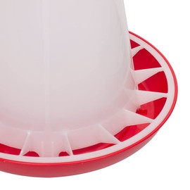 Agrarflora Poultry Feeder 1 kg, Red, Automatic Feeder for Chickens, Feeding Trough for Poultry, Dispenser for Chicken Food, Hanging Feeding Station with Lid