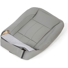 HECASA Bottom Seat Cover Compatible with 2006-2009 Dodge Ram 1500 2500 3500 ST with Vinyl Flap on Side Laramie Gray Driver Side Seat Cover Synthetic Leather