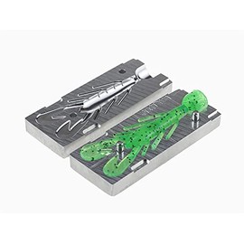 Soft Plastiс Mold Lure Making Injection Molds Fishing Lures Zoom Ultra Vibe Speed Craw 3.5" (Aluminium)