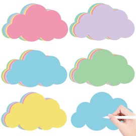 Wolken Moderationskarten, 50 Stück Moderationskarten Set, 5 Farben Metaplankarten Groß Präsentationskarten, Blanko Lernkarten für Büro Schule Präsentation und Moderation - 23 X 14cm