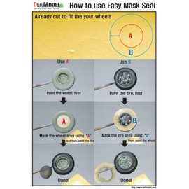 DEF.MODEL DW16001 Diff Model 1/16 America, 1/4 Ton, 4x4, G503 MB Utility Truck, Self Weight Deformation Tire Set (For Tacom), Plastic Model Parts