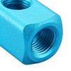 Baomain Aluminum Air Manifold Block, 9-Way 12-Port, 1/4" PT Threaded