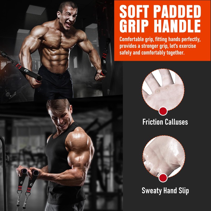 Heavy Duty Exercise Handles, Gym Cable Handles for Cable Machine