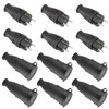 Protective contact plug and earthing contact rubber coupling, without cable,