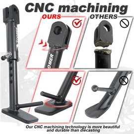 Xitomer 0-2'' Adjustable Kickstand Fit for Rebel CMX500 / CMX300 2017 2018 2019 2020 2021 2022 2023 2024 Motorcycle Adjustable Side Stand