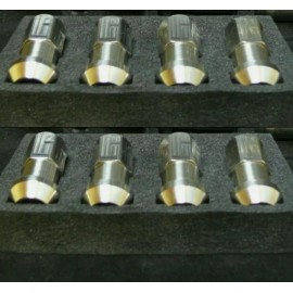 Invictus Real Titanium Race Lug Nuts 8pcs M12 x 1.5 Super Strong Forged Lite Weight 44mm