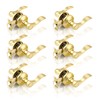 Gobrico Wave Door Levers Passage Door Locksets in Polished Brass