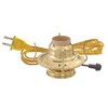 B&P Lamp® #2 Electric Brass Plated Burner with Clear Silver